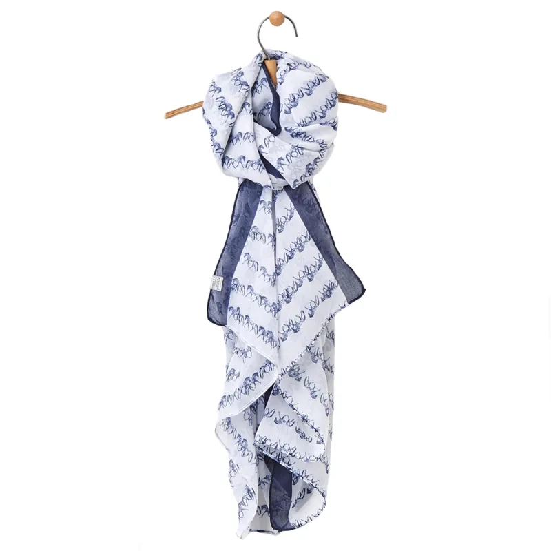 Joules Wensley Scarf - French Navy Horse 